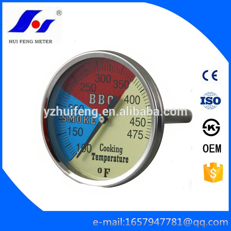 76mm燃气烧烤炉100-475华氏度双金属温度表