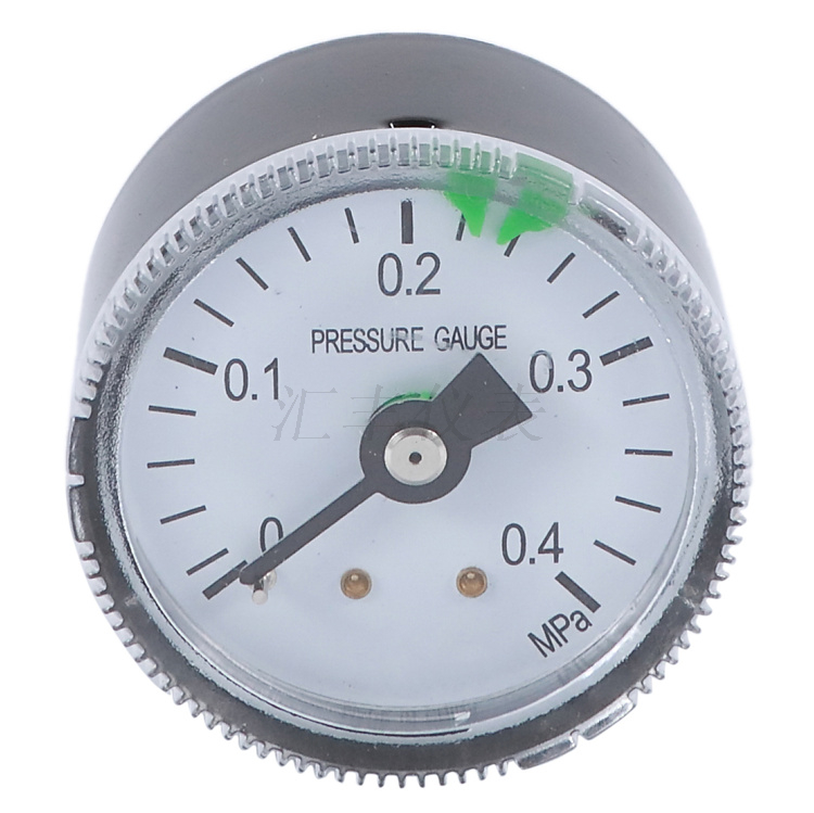 Y40黑铁壳压力表轴向